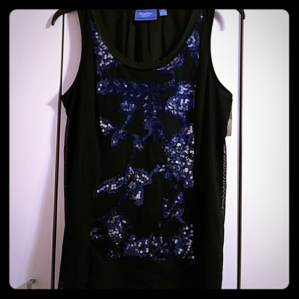 NWT SIMPLY VERA VERA WANG SEQUIN TOP / BLOUSE